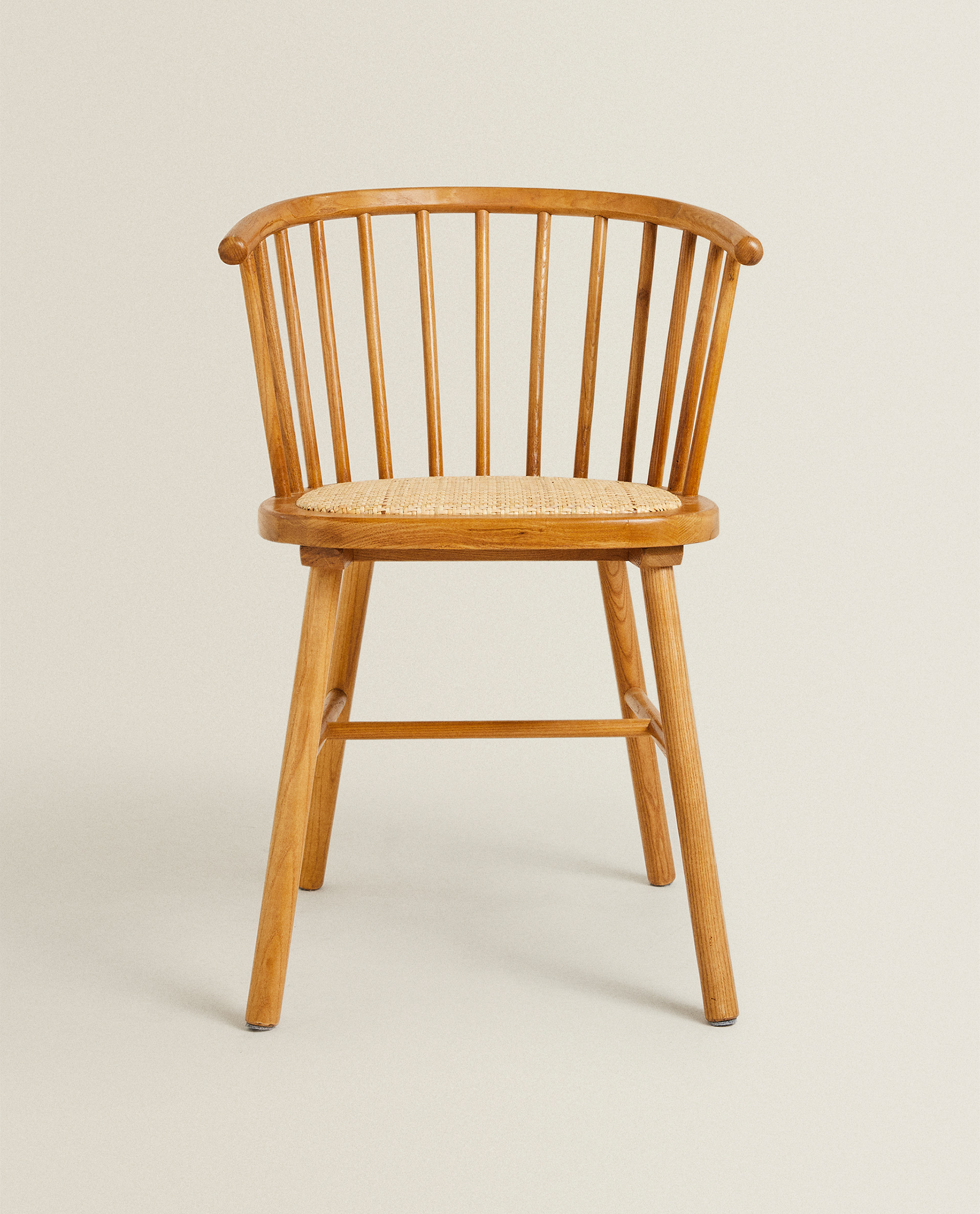 Ash Wood Chair With Rattan Seat Furniture Living Room Zara Home United States Of America