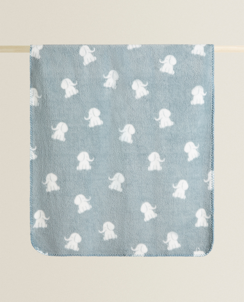 Elephant Fleece Blanket Zara Home United States Of America Elephant Fleece Blanket Zara Home United States Of America