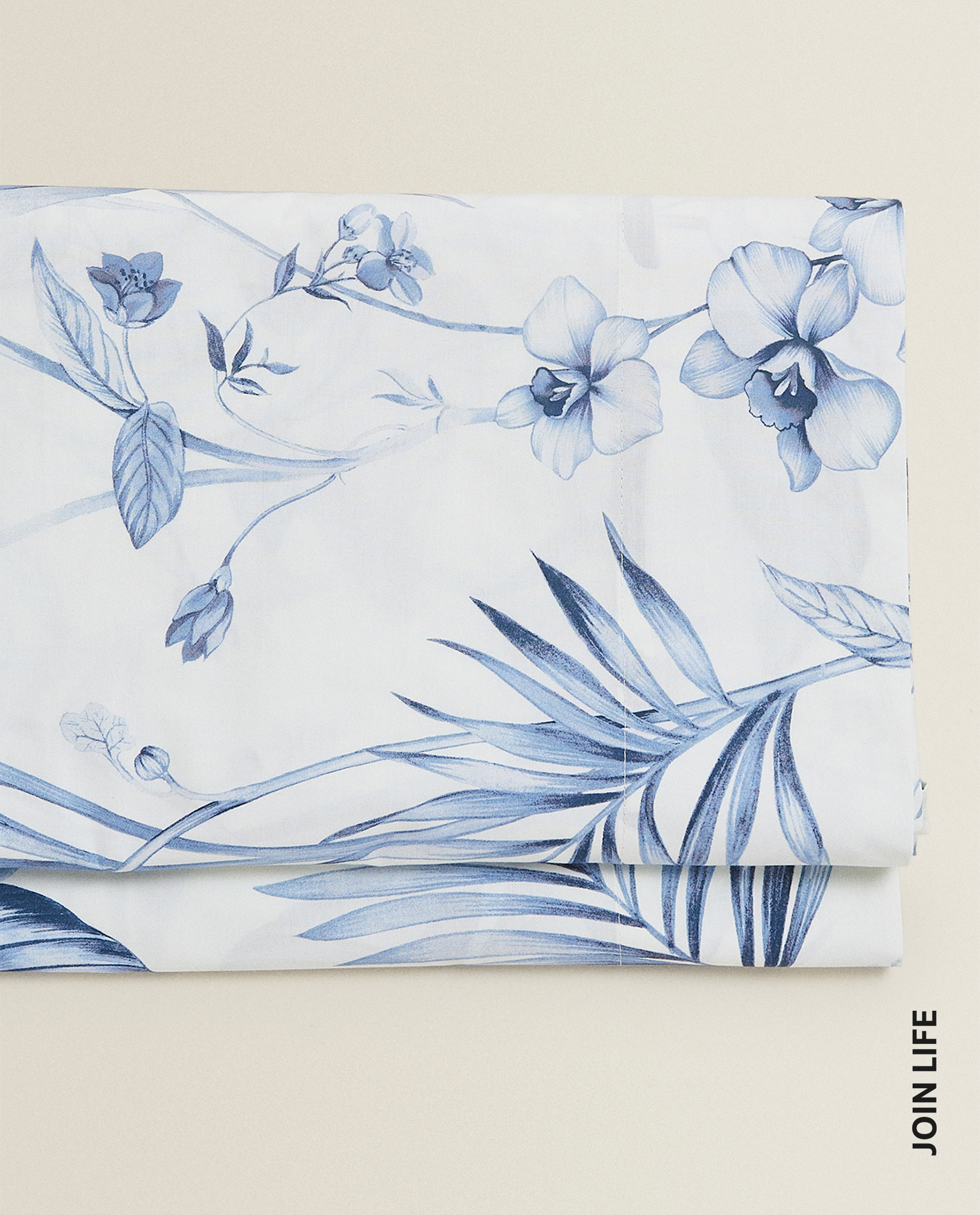 Blue Floral Flat Sheet Flat Sheets Bed Linen Bedroom Zara Home Cyprus