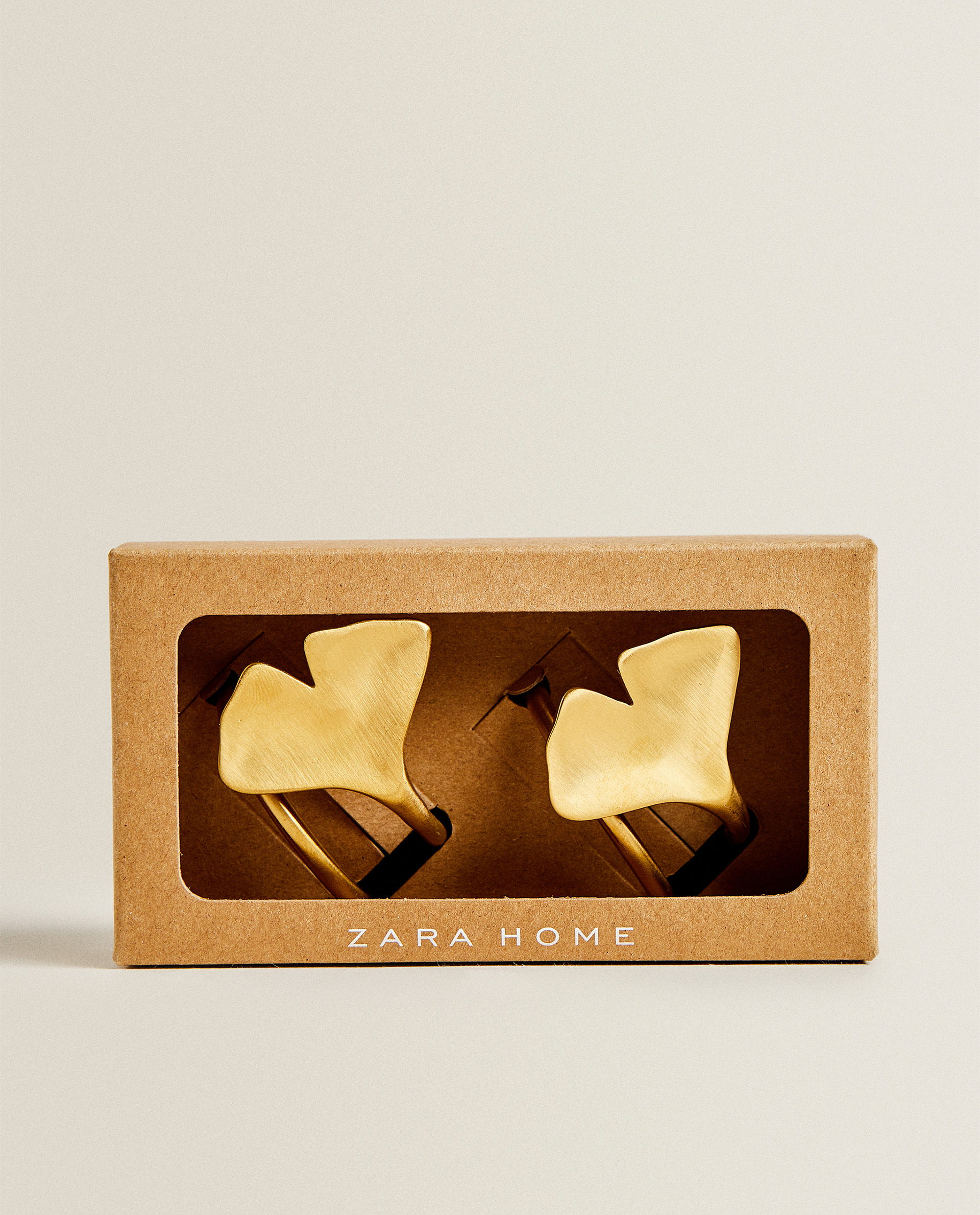 حلقة فوط المائدة على شكل ورقة شجر طقم من 2 زارا هوم