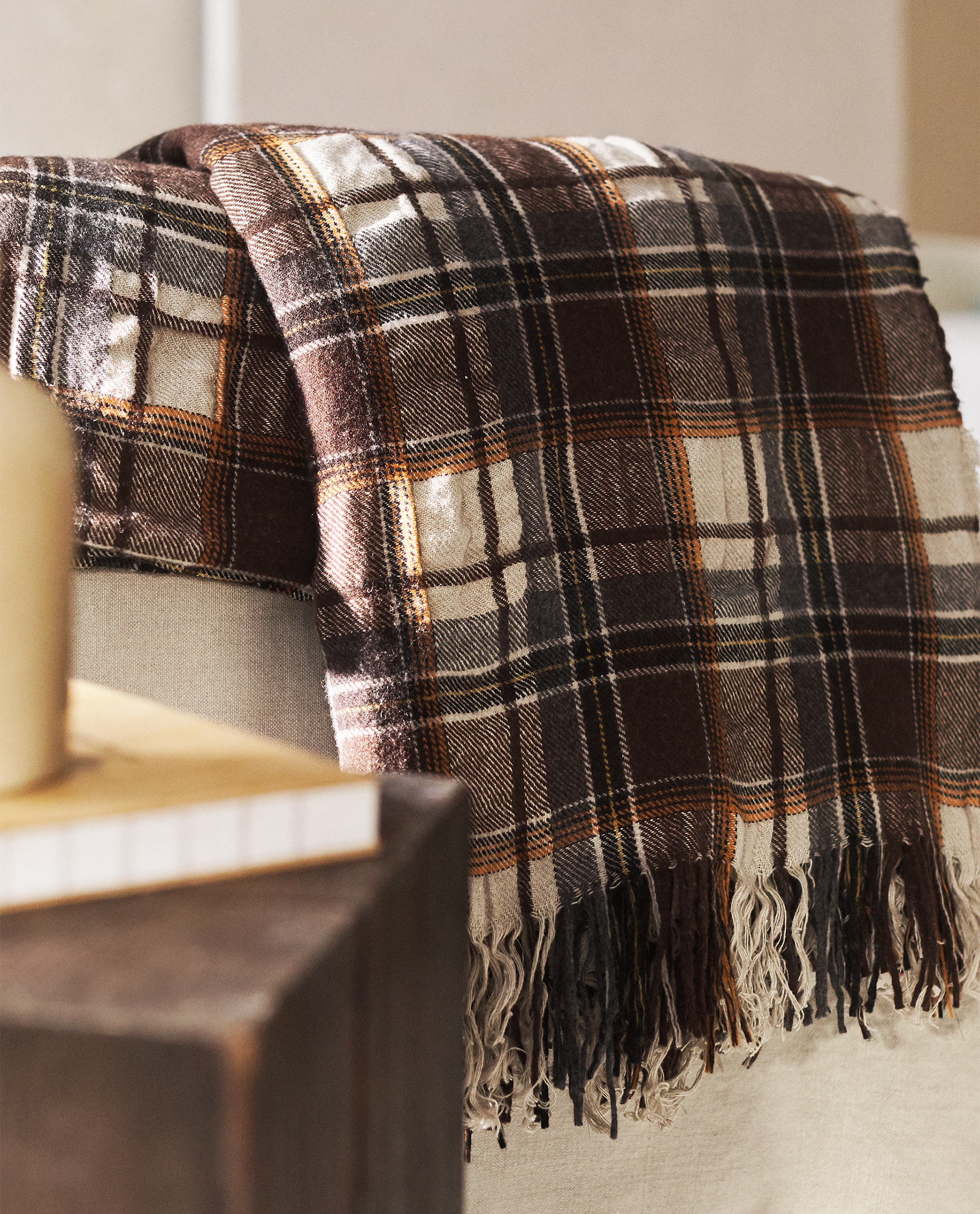 Coperta A Quadri Di Lana E Lino Zara Home Italia