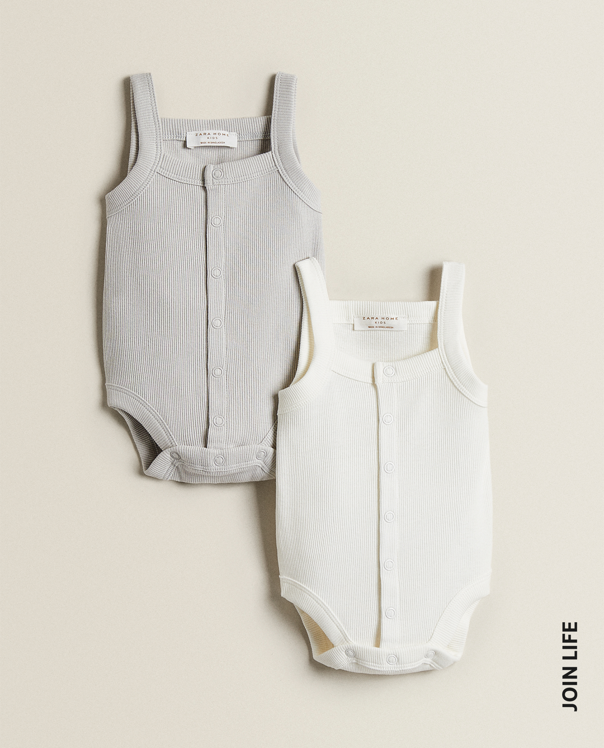 Ribbed Bodysuit In Neutral Shades Pack Of 2 View All Clothing Footwear Kids Zara Home Sverige Sweden