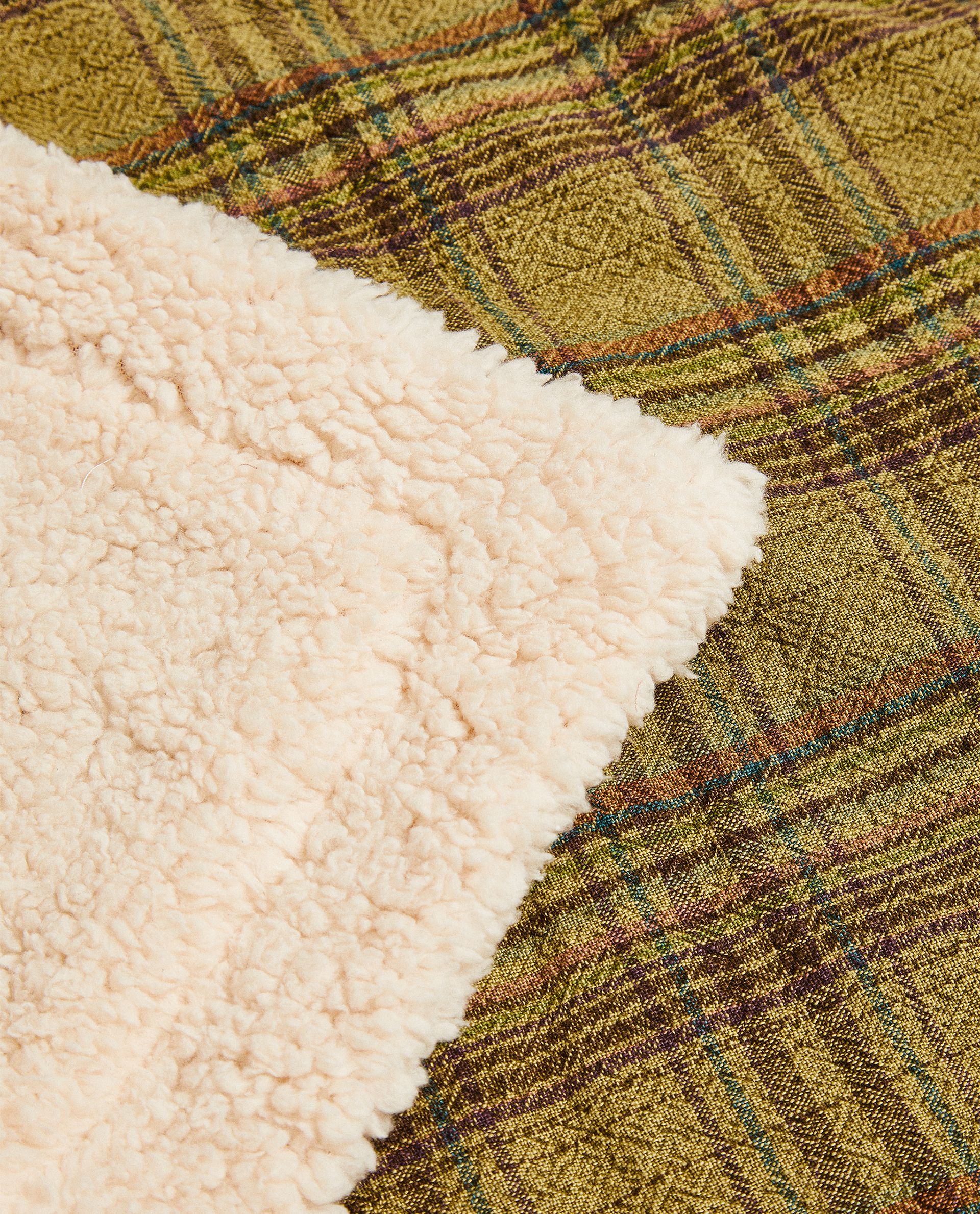 Check Faux Shearling Blanket Zara Home Cyprus Check Faux Shearling Blanket Zara Home Cyprus