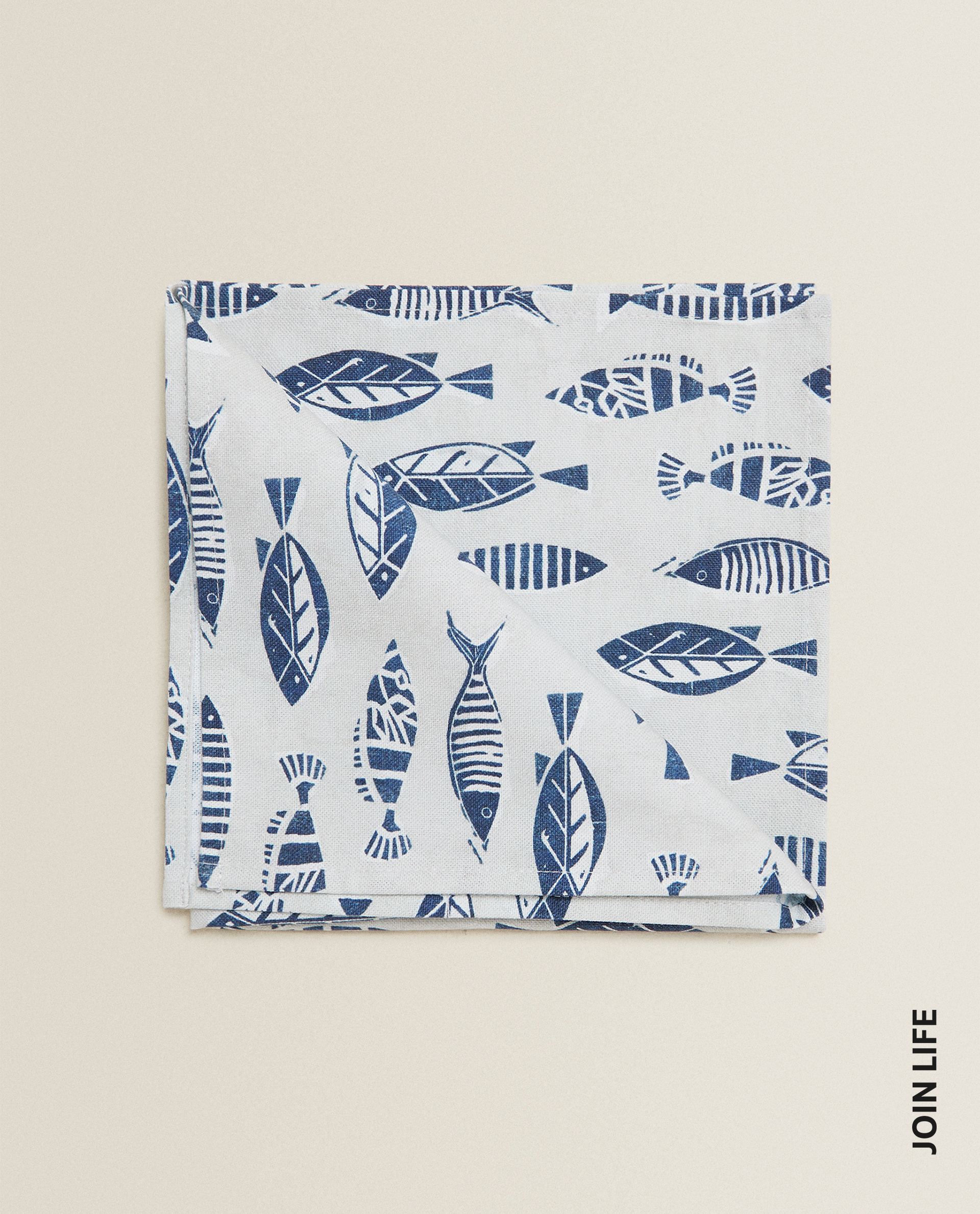 fish print napkins pack of 2