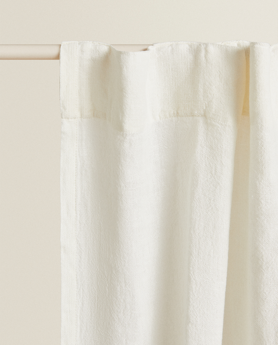 WHITE LINEN CURTAIN null Zara Home Ireland