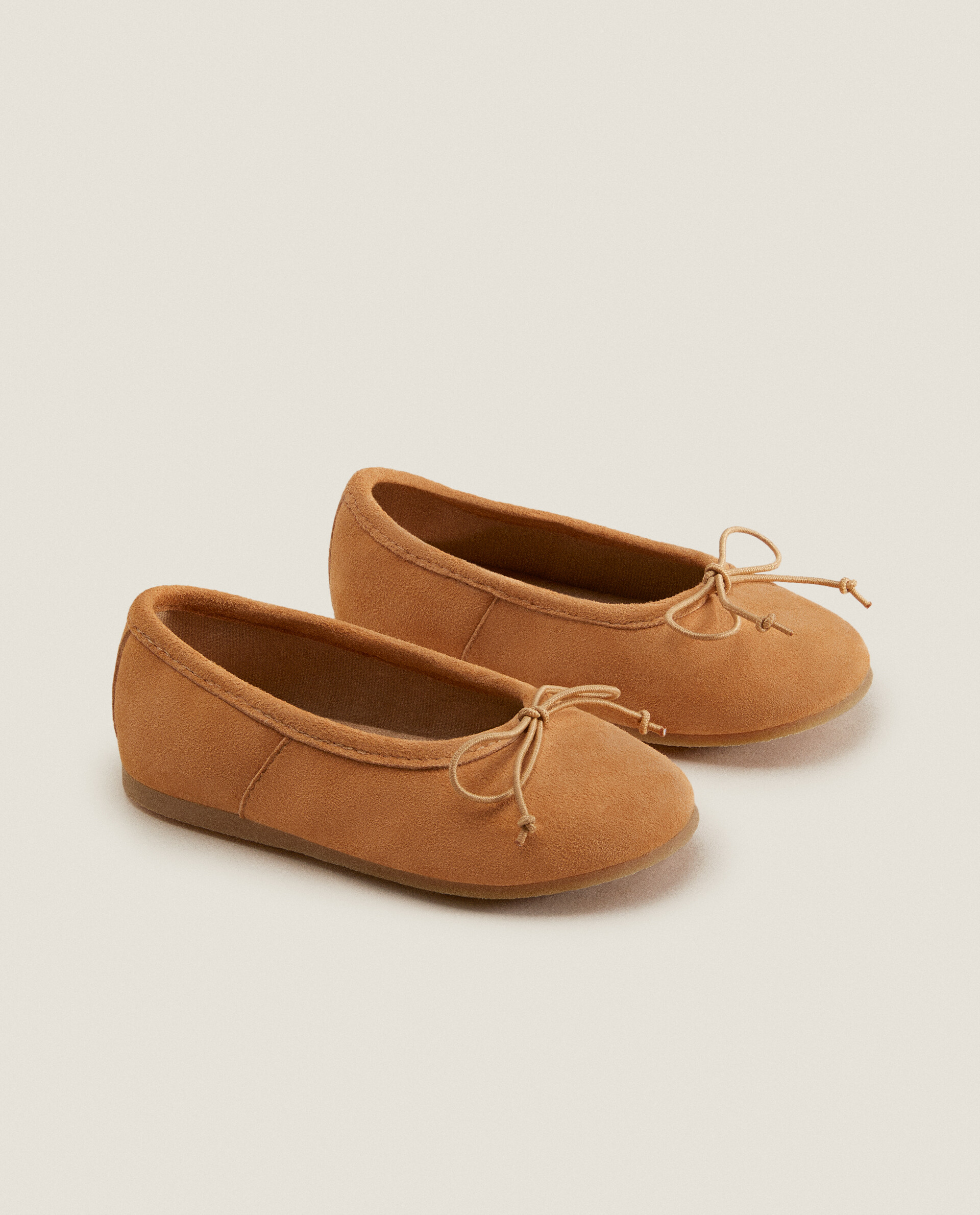 Leather ballet flats - | Zara Home 