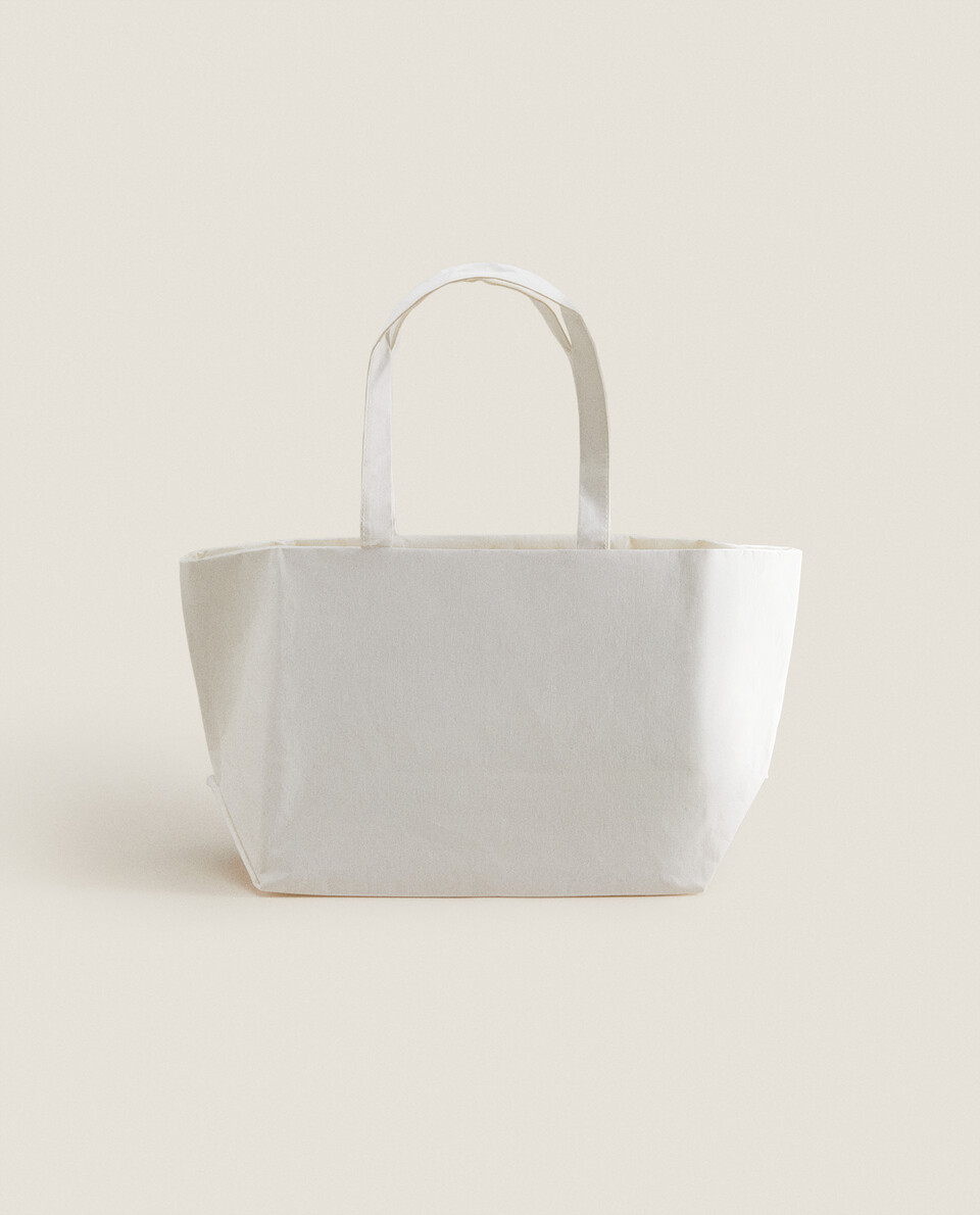 Water-repellent paper tote bag