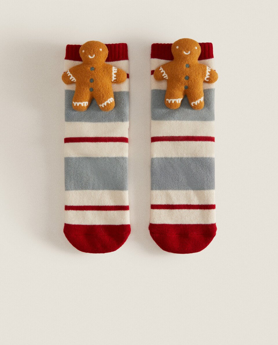 Gingerbread man Christmas socks