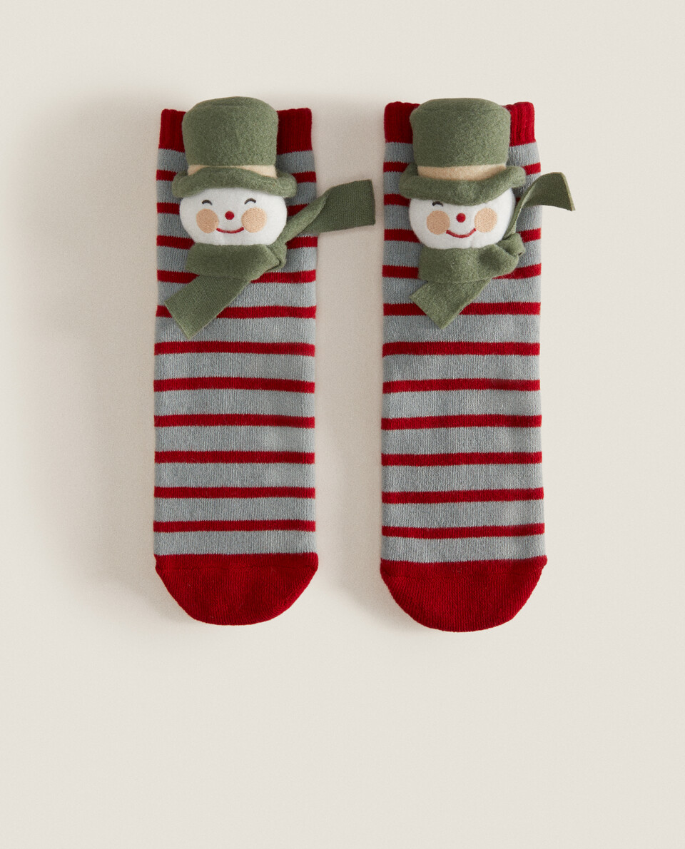 Snowman Christmas socks