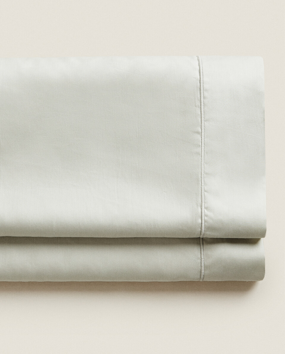 (300 THREAD COUNT) SATEEN FLAT SHEET WITH TRIM