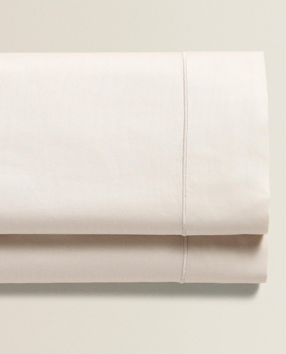 (300 THREAD COUNT) SATEEN FLAT SHEET WITH TRIM