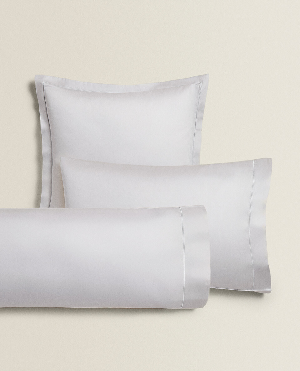 (300 THREAD COUNT) SATEEN PILLOWCASE WITH TRIM