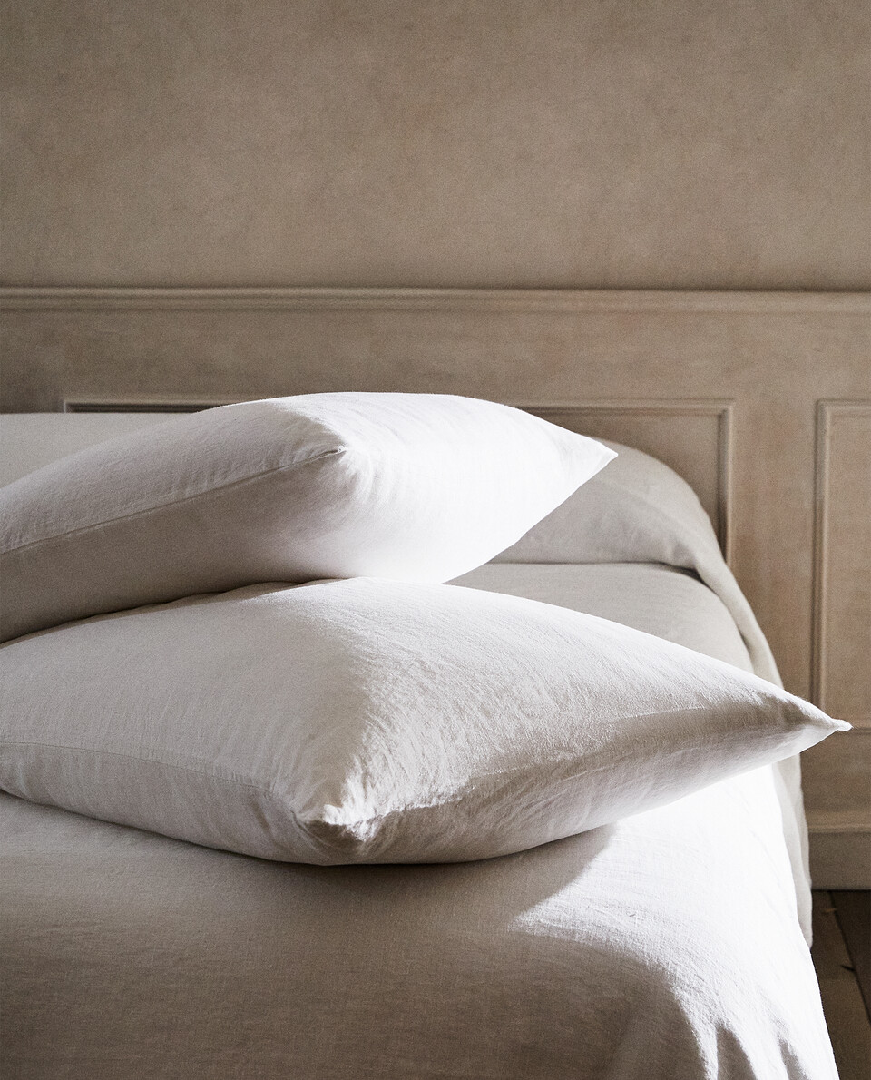 160 gsm washed linen pillowcase