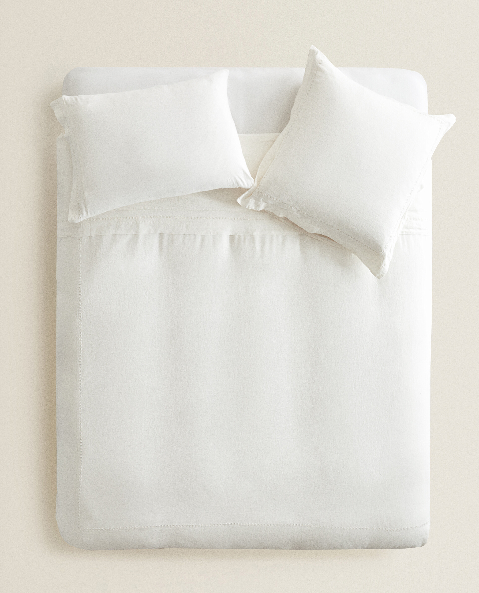 embroidered linen duvet cover