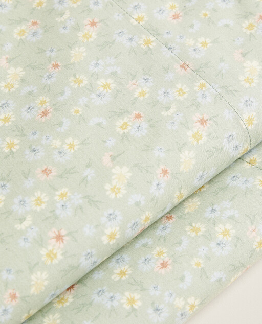 MULTICOLOURED MINI FLORAL PRINT FLAT 