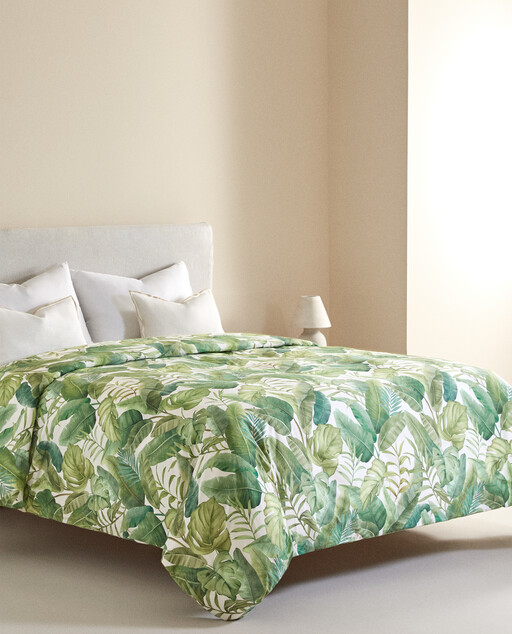 leaf print duvet cover