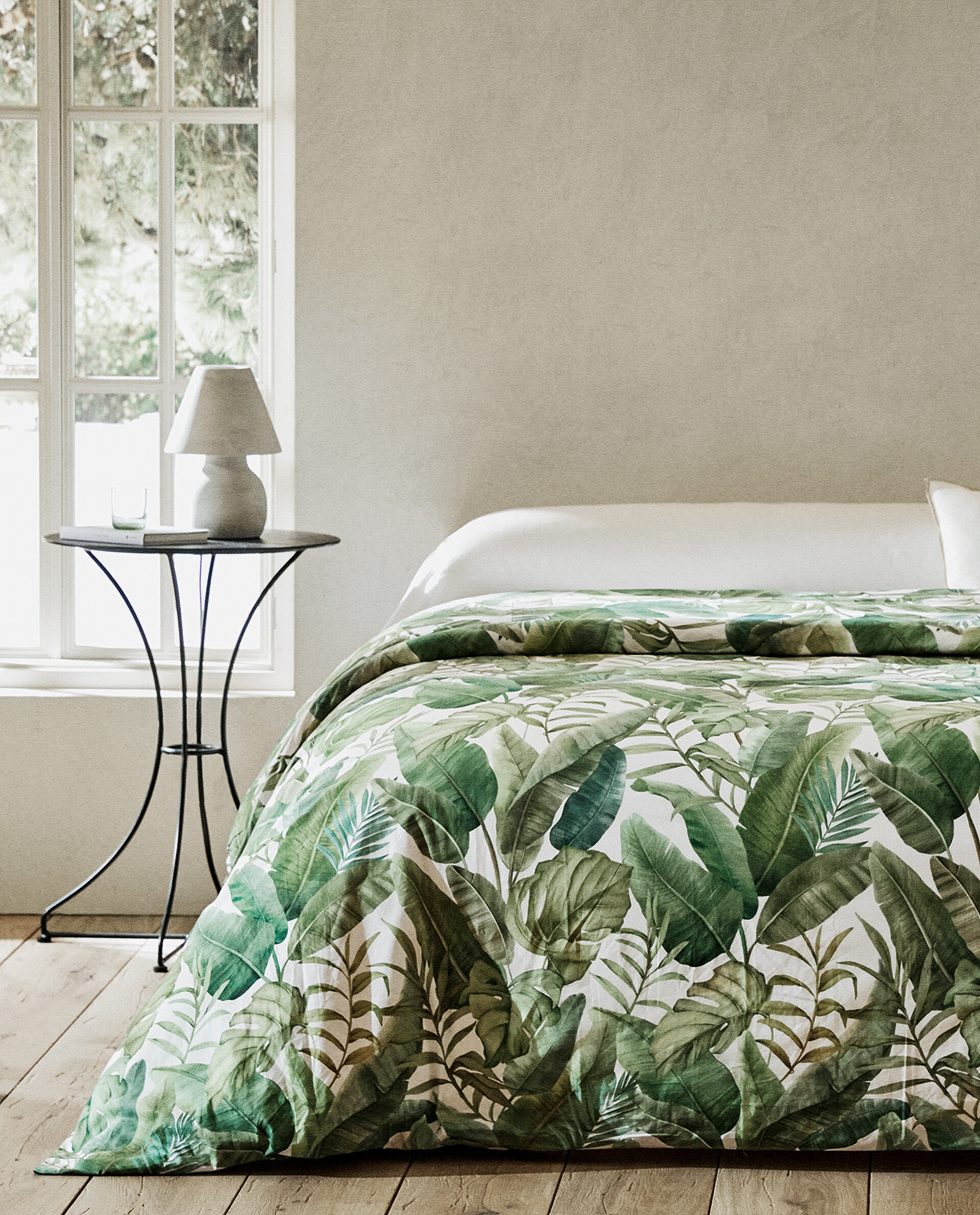 leaf print duvet cover