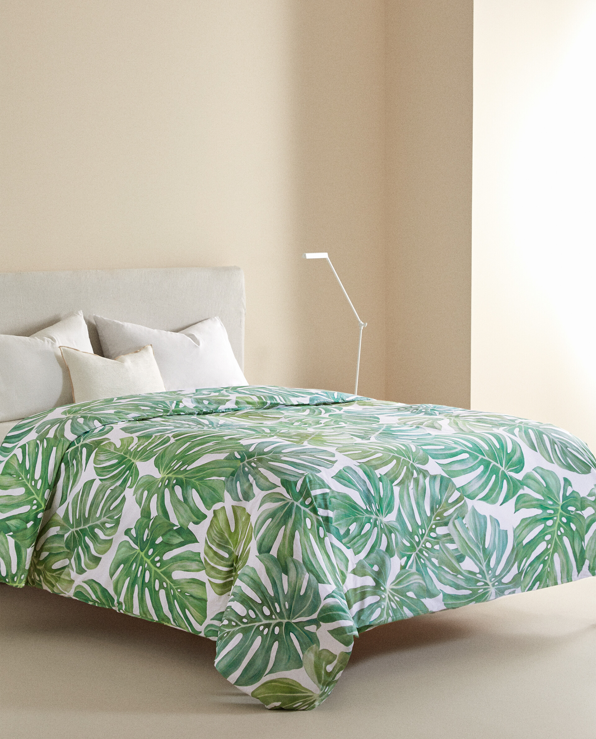 leaf print duvet cover