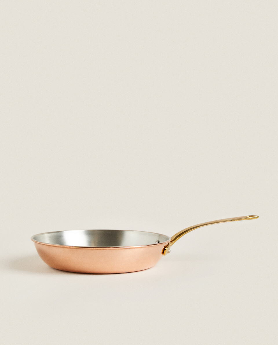 24CM COPPER AND BRASS FRYING PAN