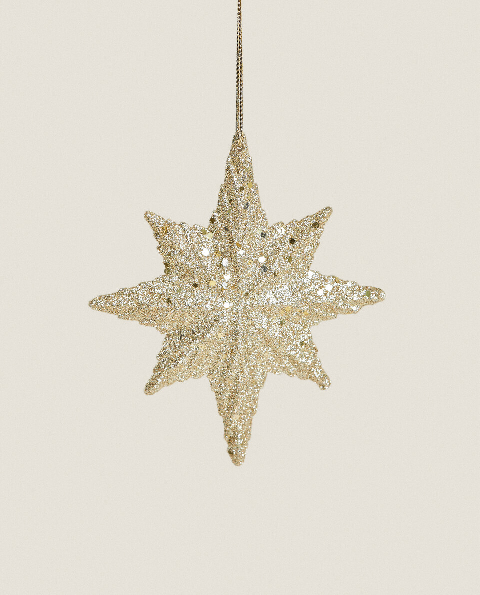 LbojailiAi diseño de Estrella con Purpurina Adorno para decoración de árbol de Navidad 