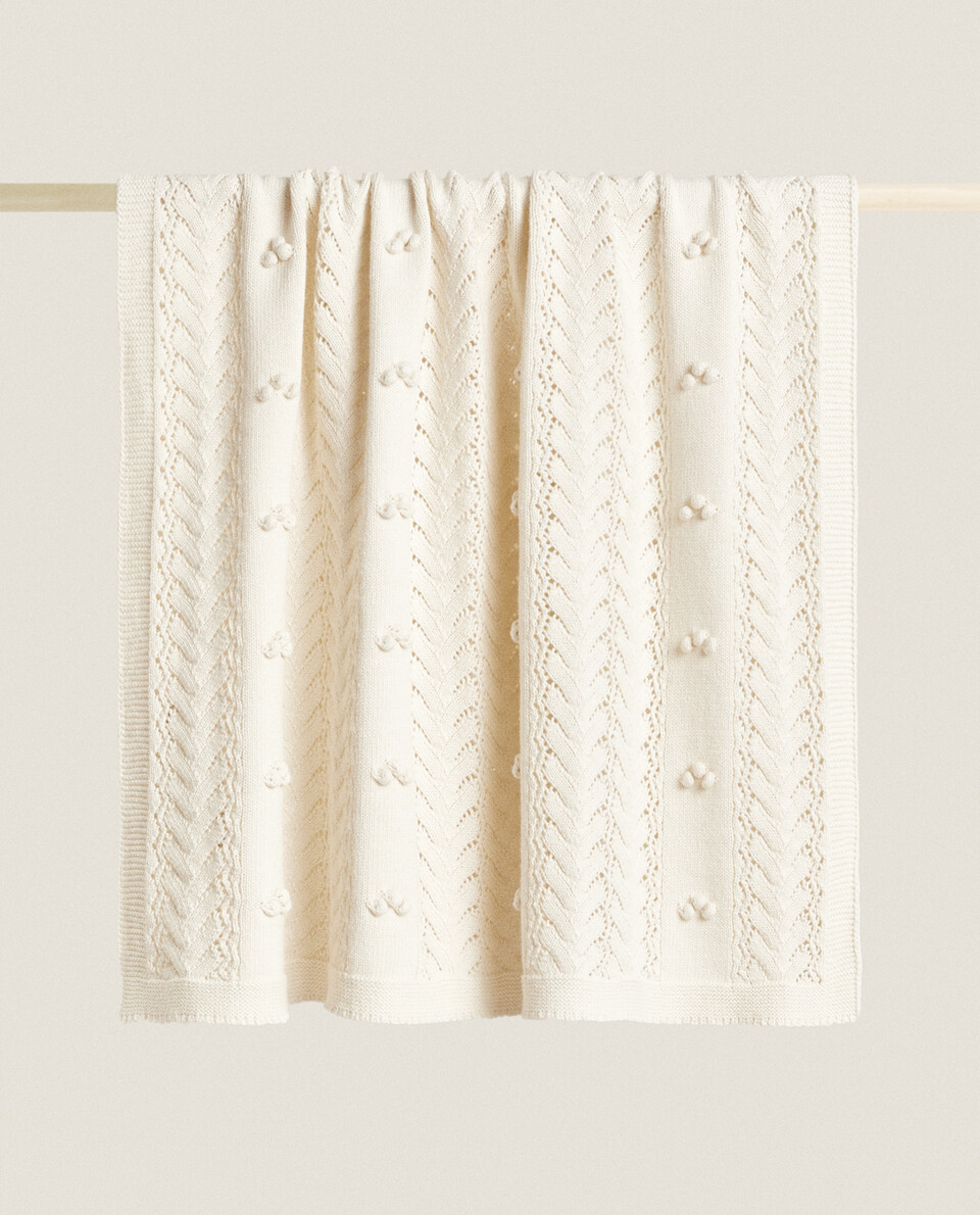 ผ้าห่มทำจากผ้าฝ้ายถัก
