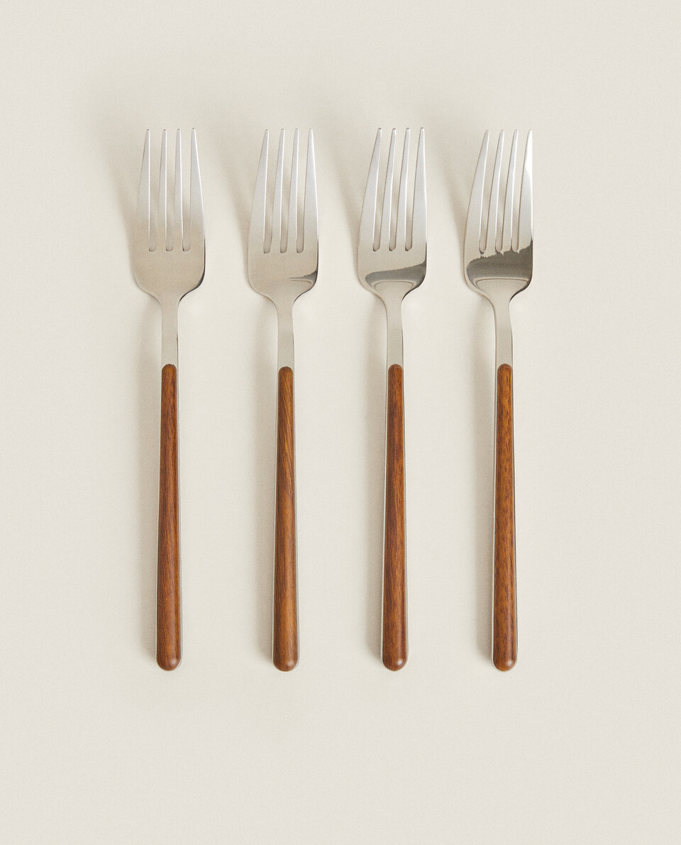 BOX 4 FORKS WITH ROUND HANDLE DETAIL null Zara Home United States