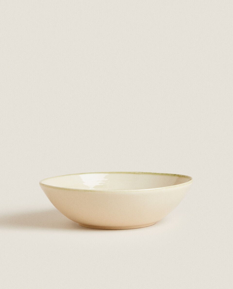STONEWARE BOWL WITH LINES