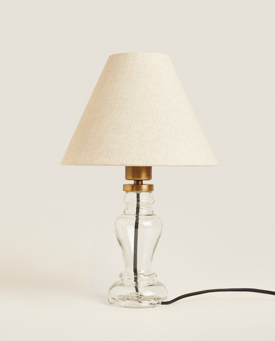 zara home glass lamp