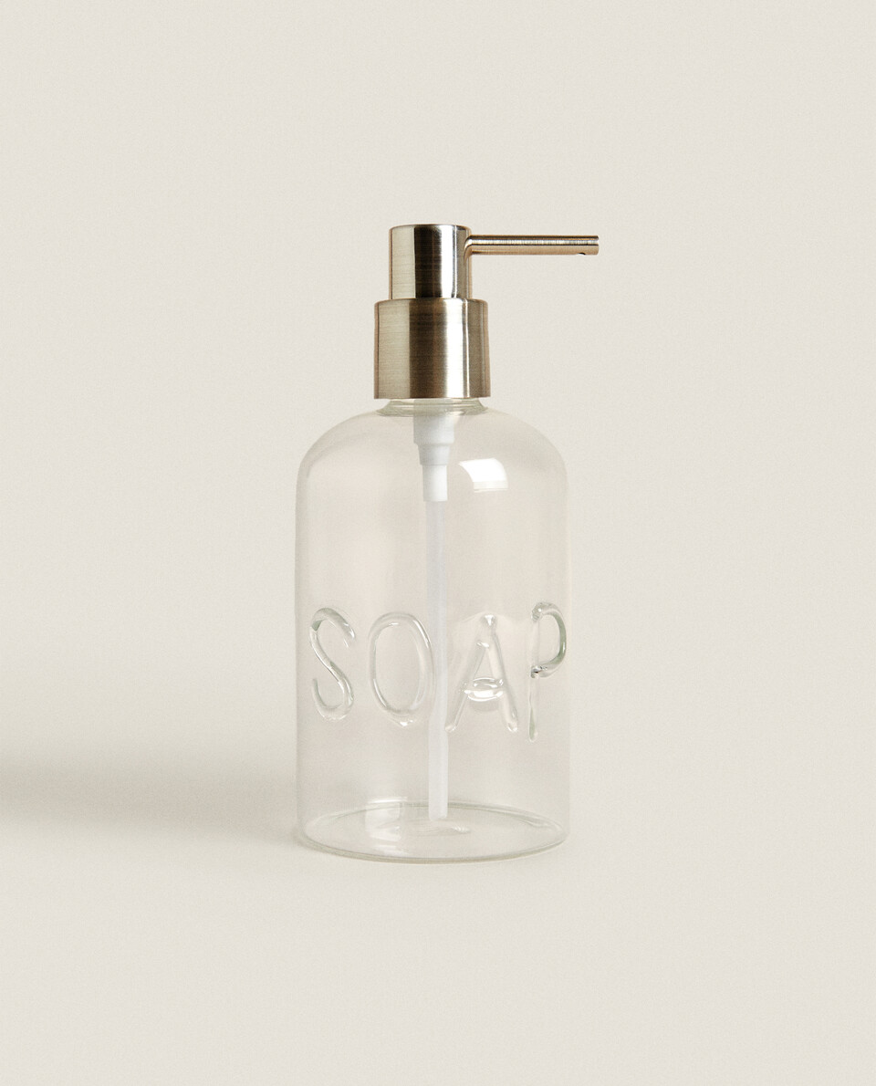 BOROSILICATE GLASS DISPENSER WITH LETTERS