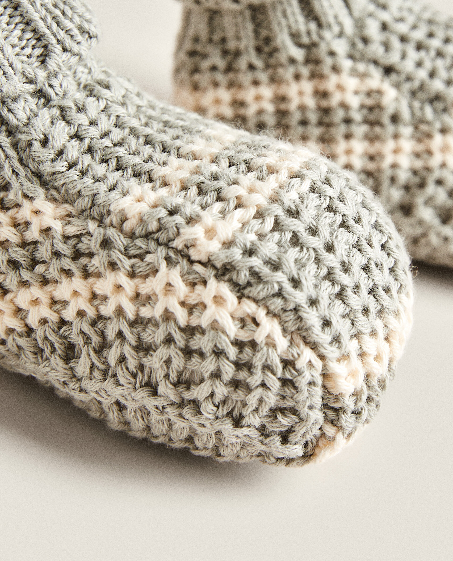 Chaussons Bebe Tricot Rayures Zara Home France