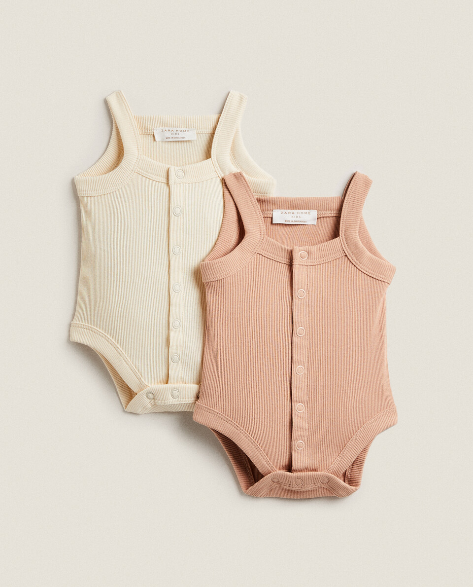 PLAIN STRAPPY BODYSUITS (PACK OF 2)