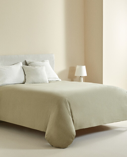 zara home washed linen duvet cover