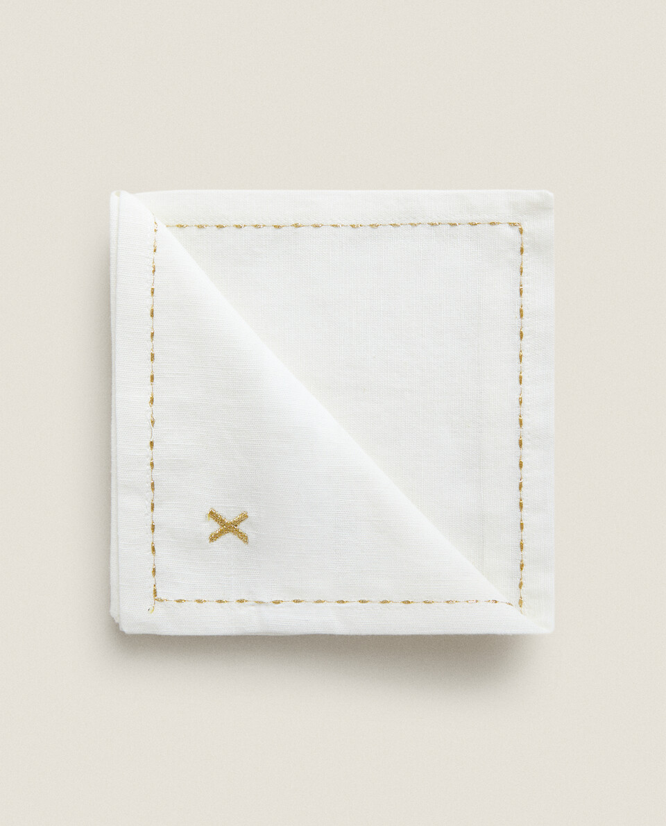 EMBROIDERED XMAS NAPKINS (PACK OF 4)