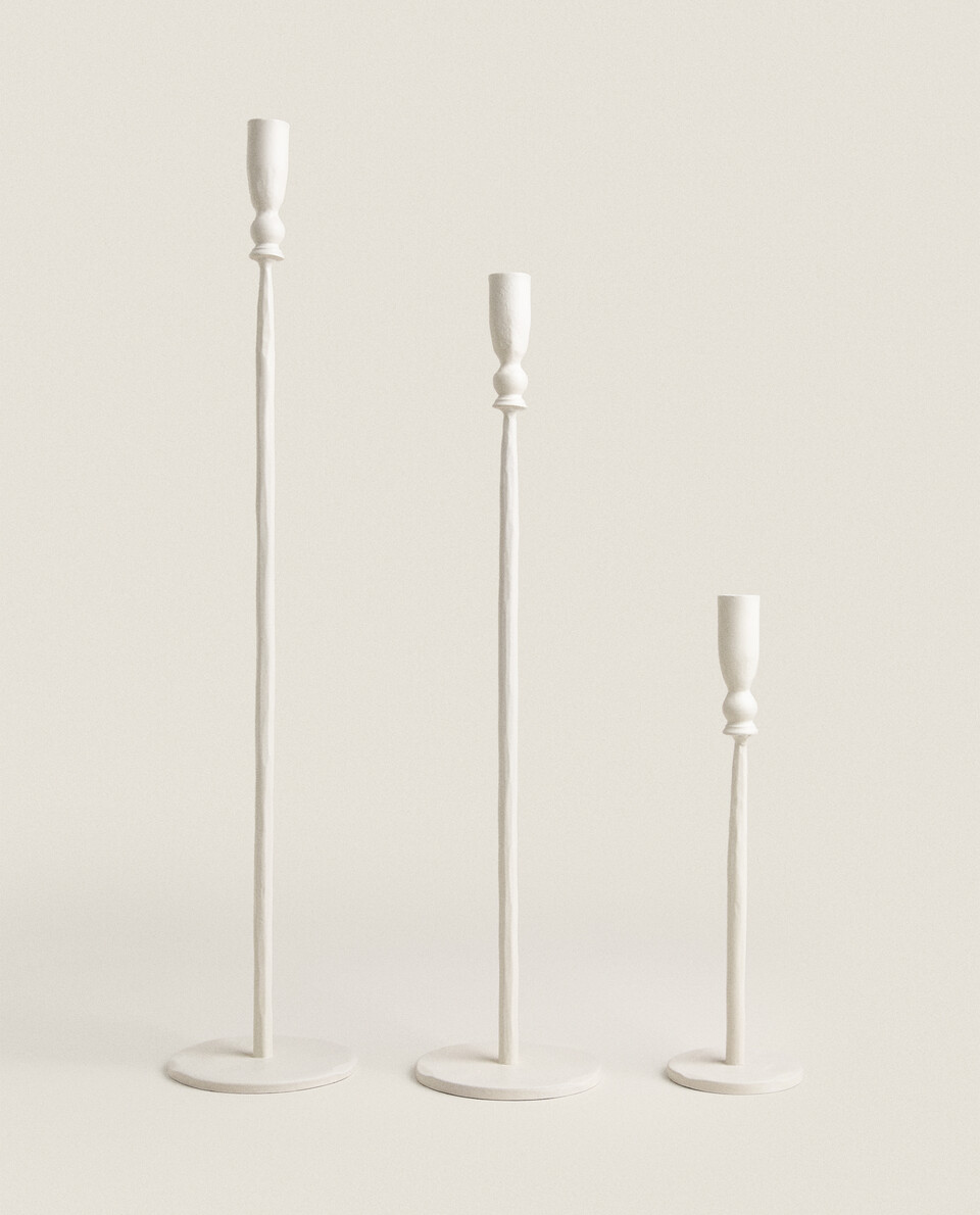 TALL WHITE CANDLESTICK