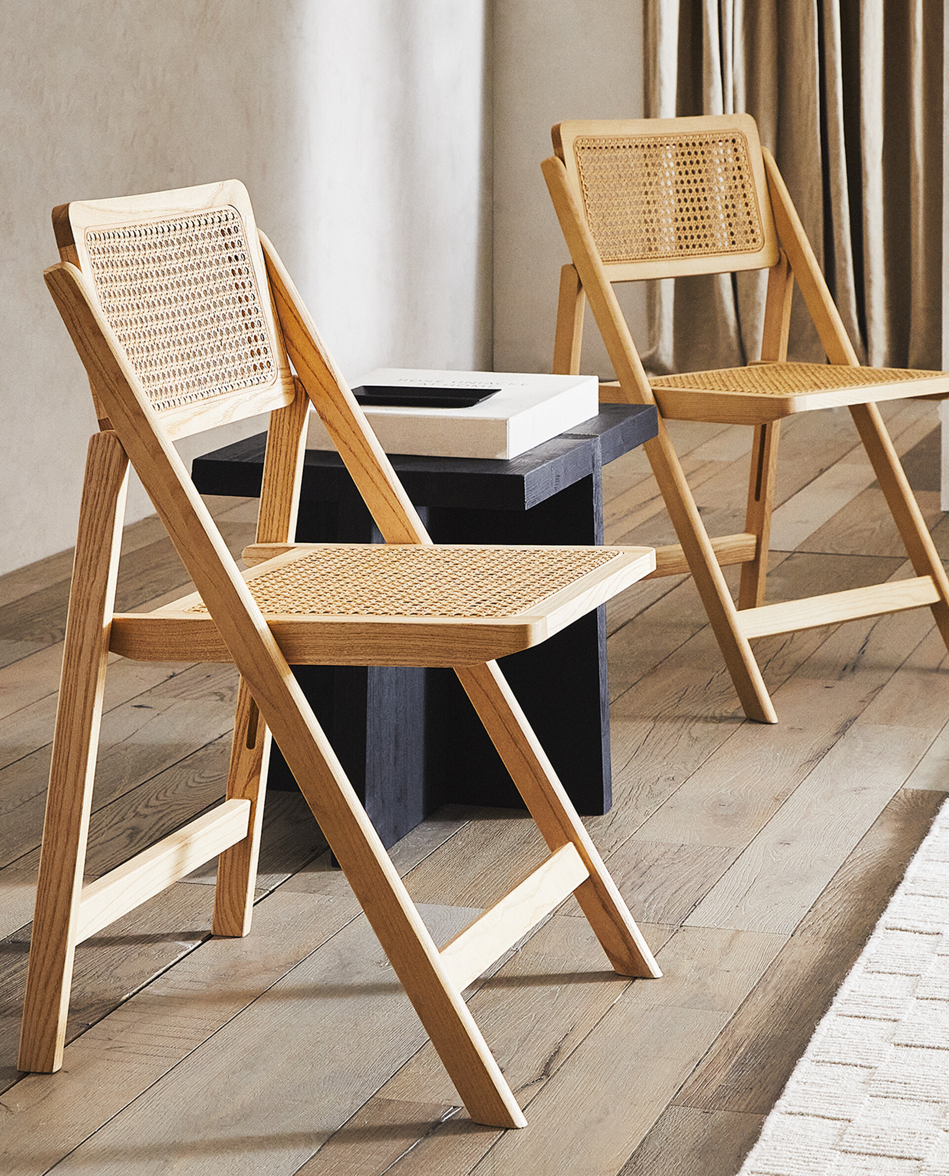 zara rattan folding chair