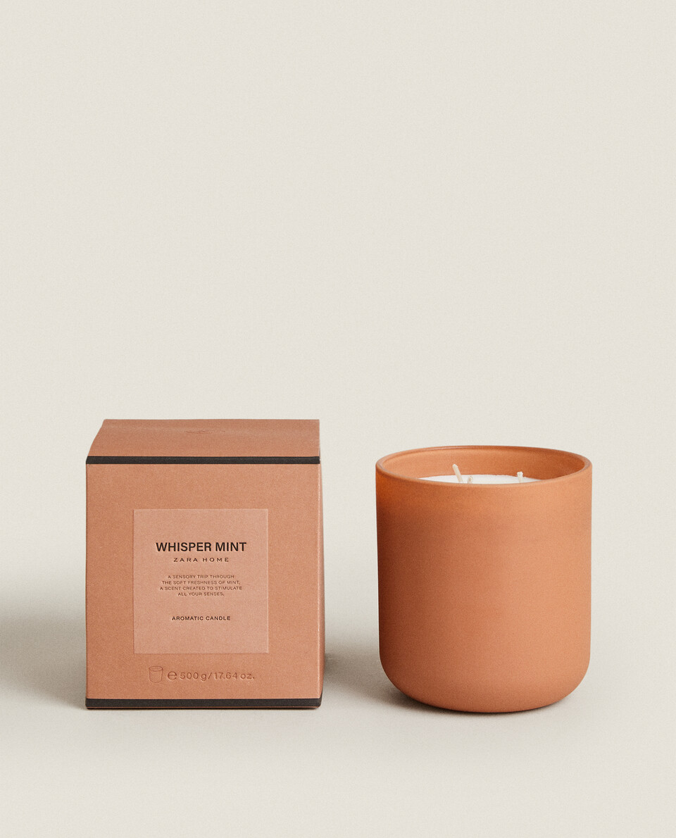 (500 G) WHISPER MINT SCENTED CANDLE