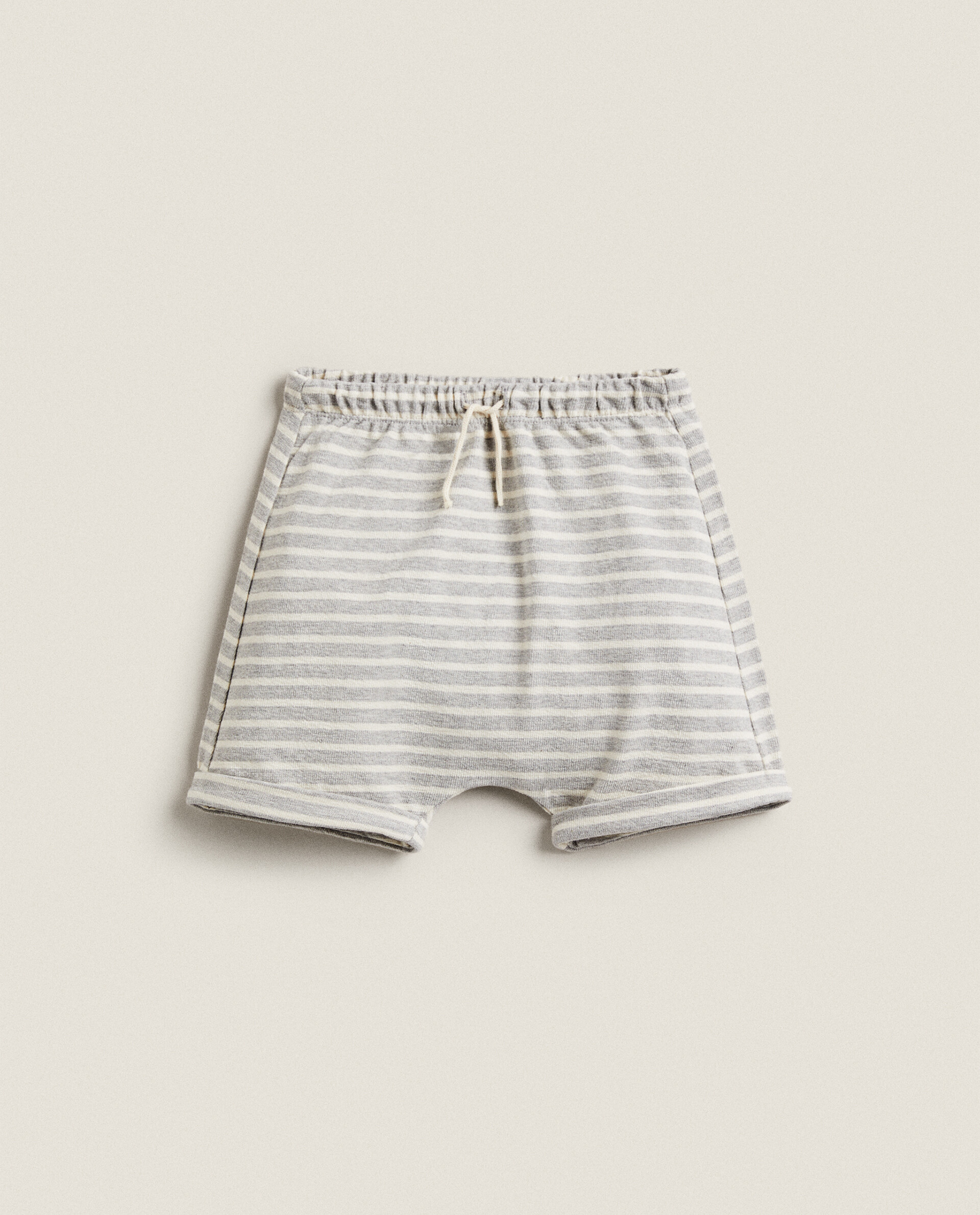 zara knit striped shorts