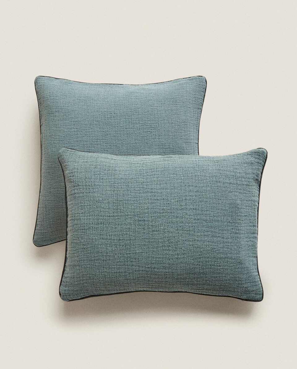 THROW PILLOW COVER WITH TRIM