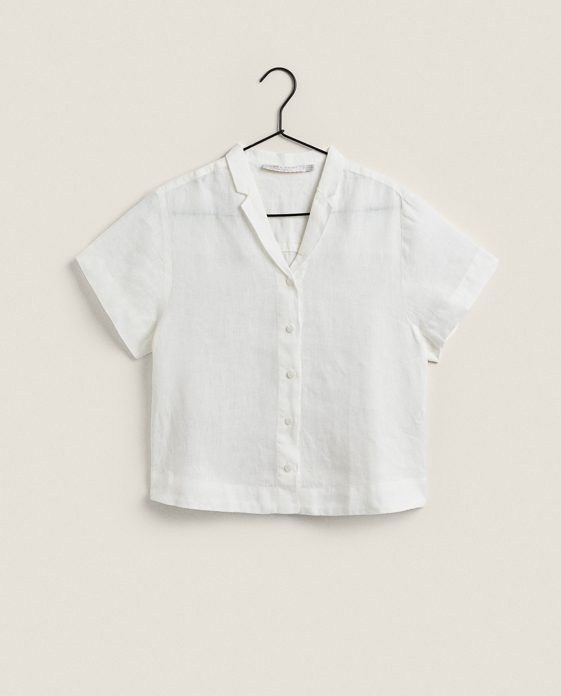 zara white linen top