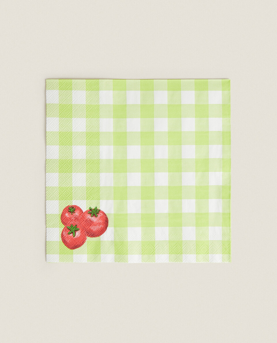 GINGHAM CHECK PAPER NAPKINS (PACK OF 20)