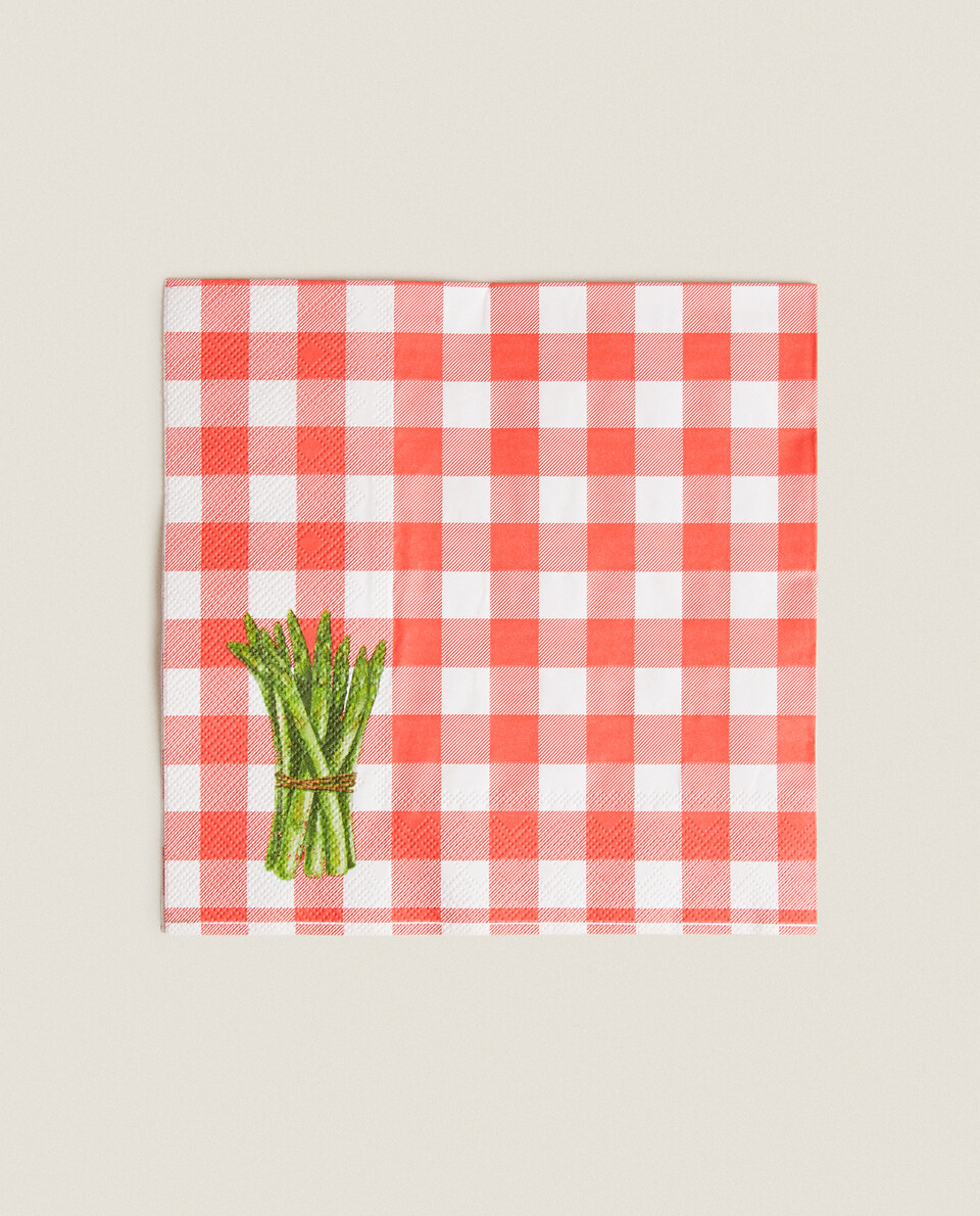 GINGHAM CHECK PAPER NAPKINS (PACK OF 20)