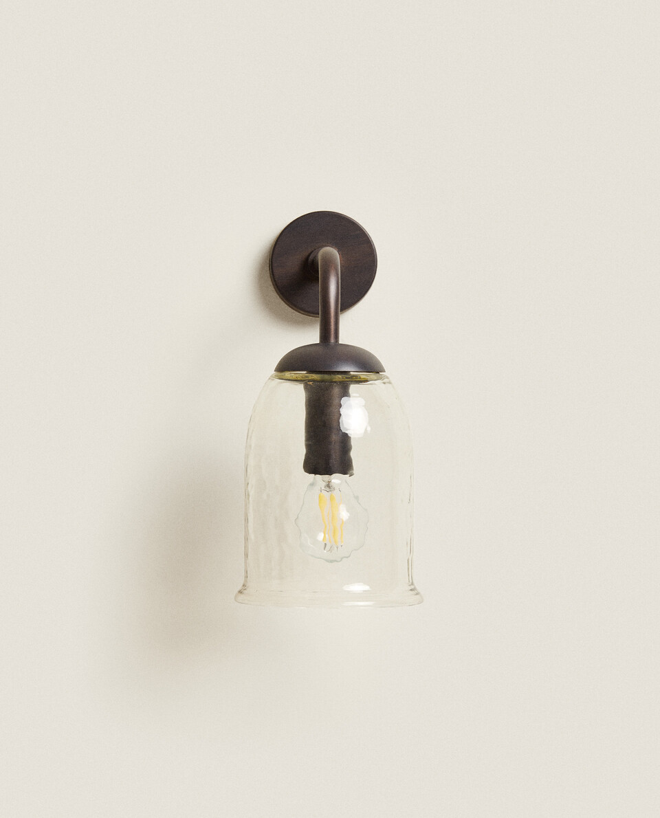 SMALL GLASS WALL LAMP