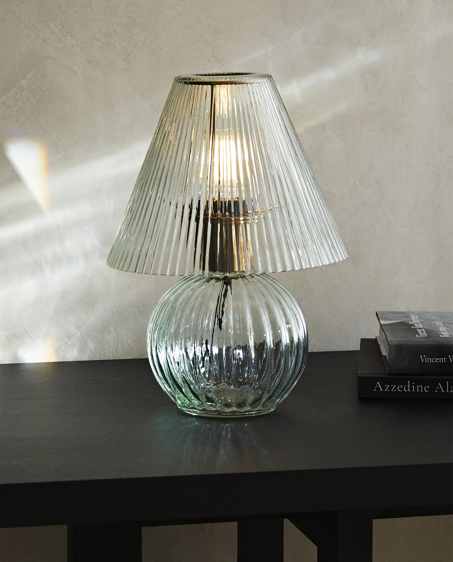 zara home glass lamp