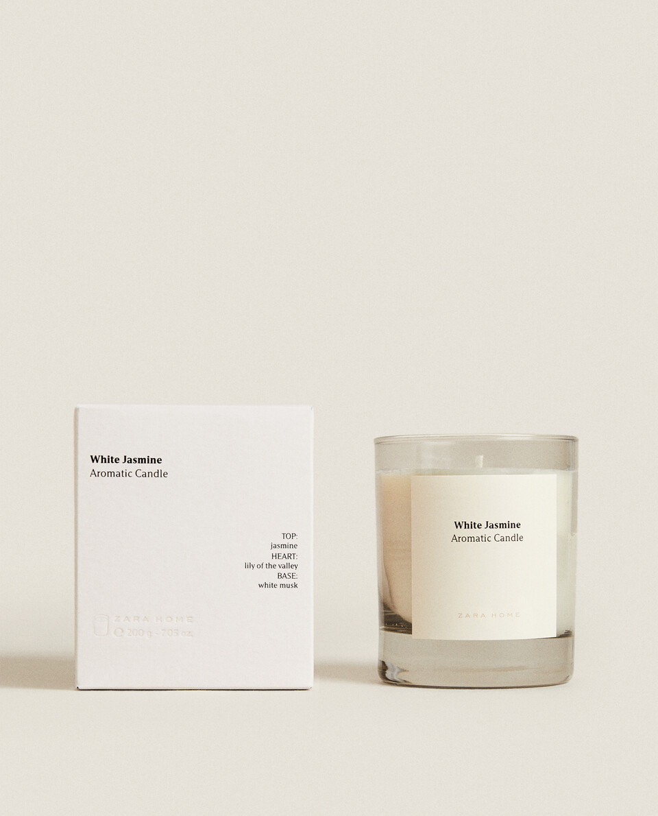 (200 G) WHITE JASMINE SCENTED CANDLE