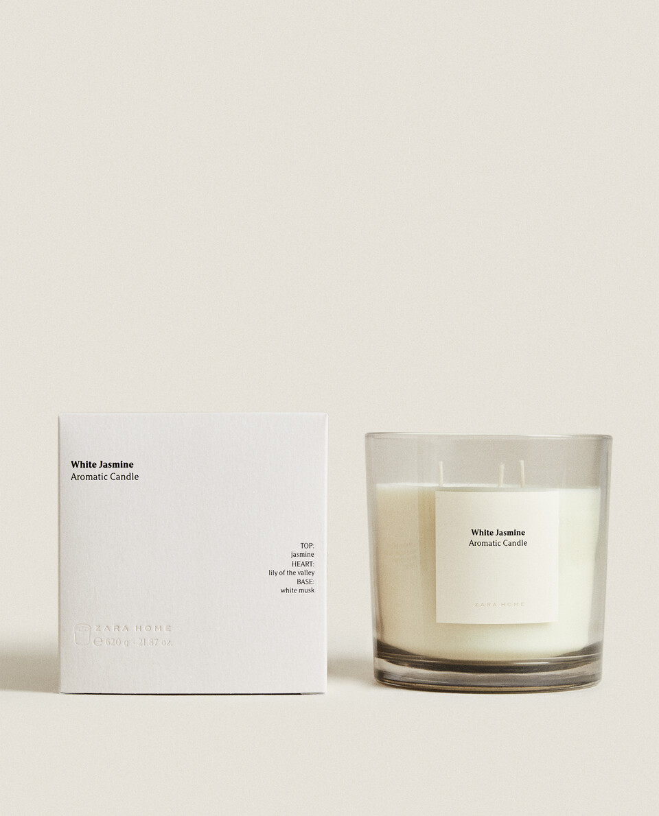 zara white jasmine candle