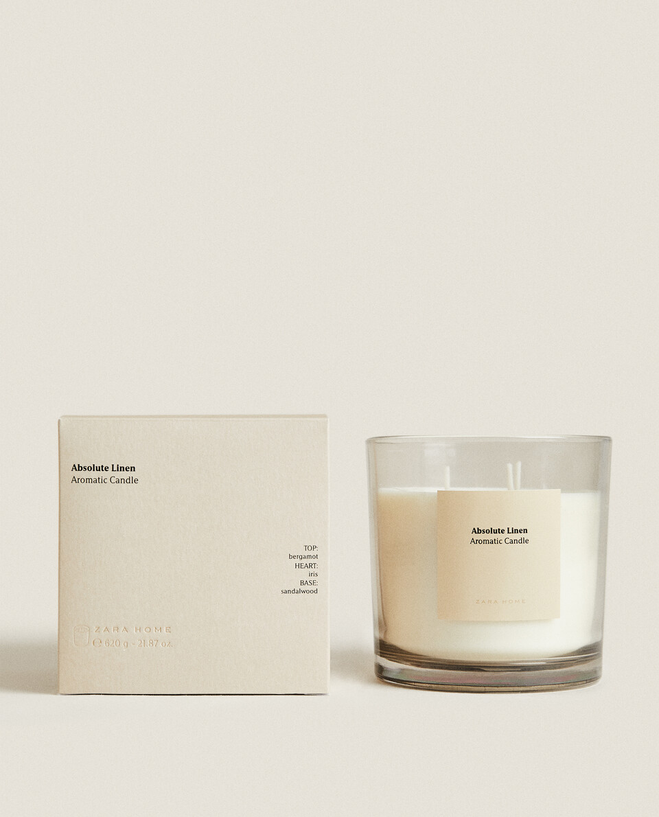 (620 G) ABSOLUTE LINEN SCENTED CANDLE