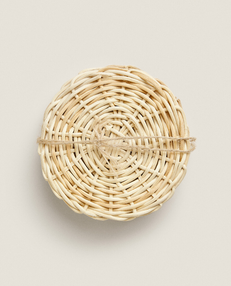 WOVEN BAMBOO COASTERS (PACK OF 4)
