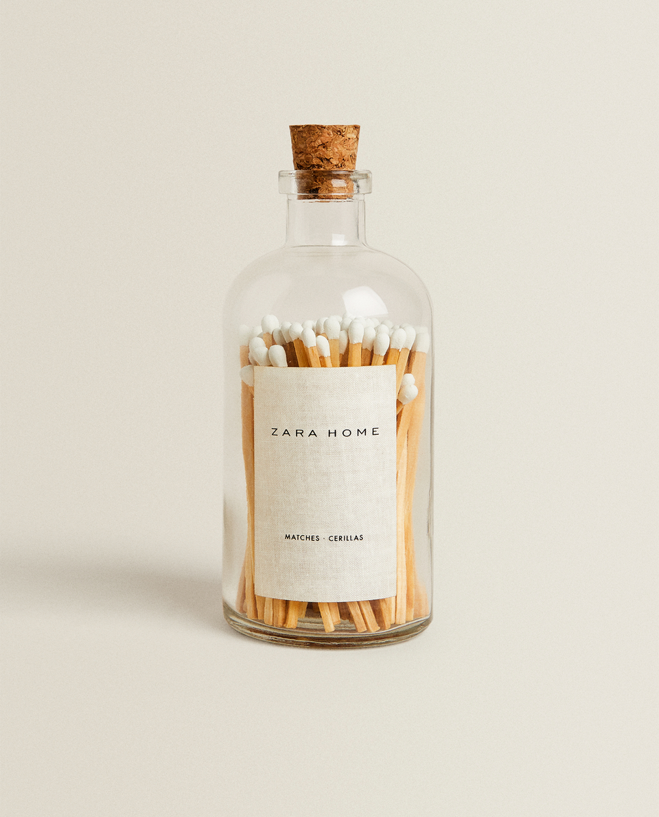 GLASS JAR WITH MATCHES