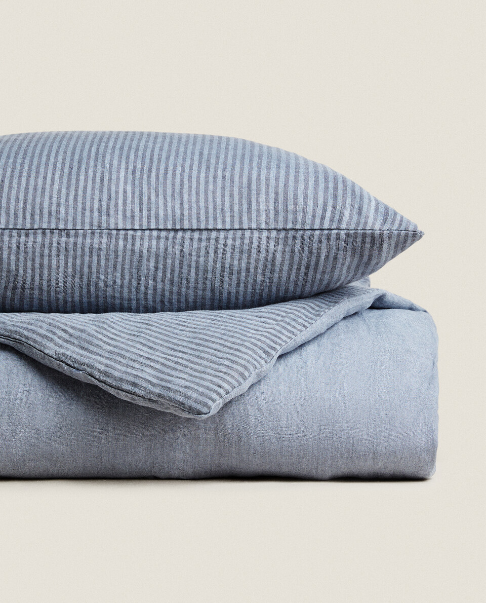 reversible linen duvet cover