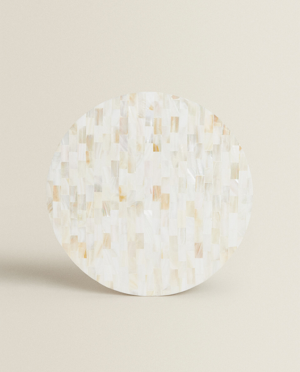 ROUND MOTHER-OF-PEARL TRAY